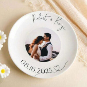 plato decorativo personalizado con foto y texto